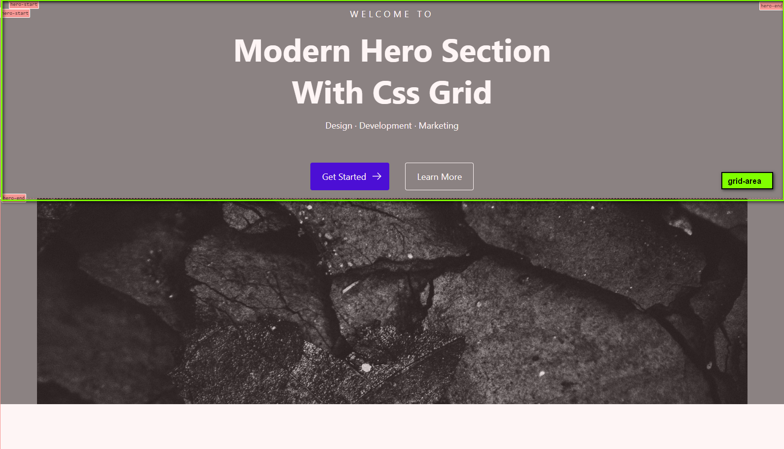 Gif mostrando las grid áreas en firefox